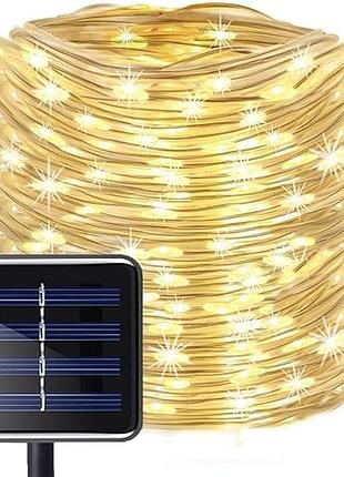Гірлянда вулична вологостійка «трубка», 20 м, 200 led, тепле жовте світло