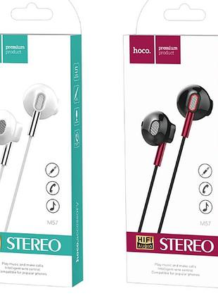 Наушники hoco m57 sky sound universal earphones with mic
