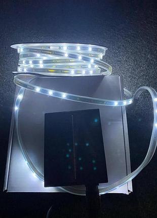 Led гирлянда уличная, 10 метров с солнечной панелью , холодный белый thl-24-60