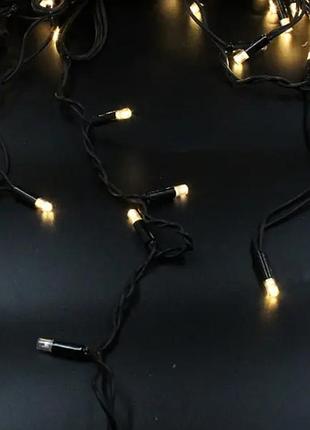 Xmas гірлянда led 120 3.3line short curtain (сосульки/бахрома)ww-2 5mетров теп.білий ул.+соедчерн 7238
