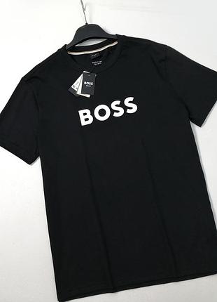 Hugo boss мужская черная брендовая футболка оригинал