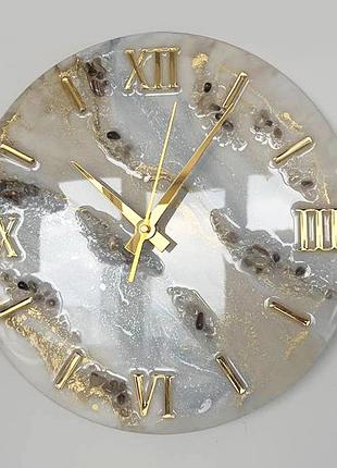 Годинник настінний круглий з епоксидної смоли epoxy m241 30x30 см
