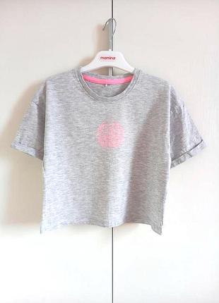 Модная фирменная оверсайз oversize модная фигурная футболка широкая george для девочки 6-7 лет 116-122 как новая