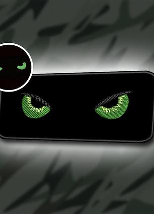 №свш005 шеврон флюорисцентный "очі" 10х4см