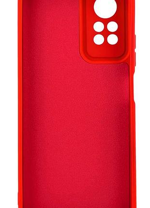 Чехол pro camera для xiaomi redmi note 11 pro/ note 11 pro 5g бампер с микрофиброй красный 2