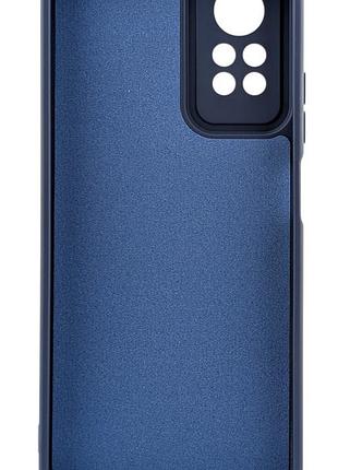 Чехол pro camera для xiaomi redmi note 11 pro/ note 11 pro 5g бампер с микрофиброй темно-синий 2
