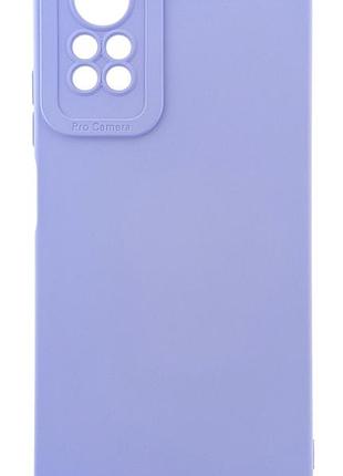Чохол pro camera для xiaomi redmi note 11 pro/ note 11 pro 5g бампер з мікрофіброю lilac blue