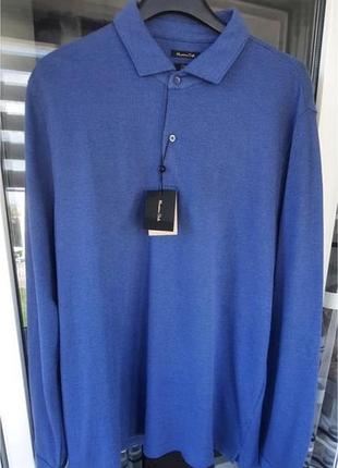 Реглан-поло з довгим рукавом massimo dutti р.xl