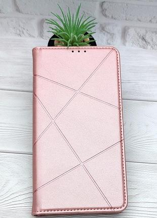 Чехол книжка business leather для samsung galaxy a37 / a376 на магните с подставкой светло-розовый