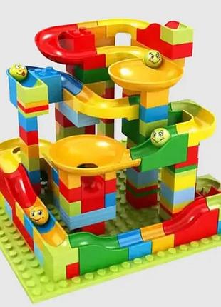 Конструктор горка лабиринт marble run на 168 деталей с шариками