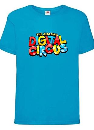 Футболка удивительный цифровой цирк (the amazing digital circus 01) голубая, 104-116-128-140-152-164 размер