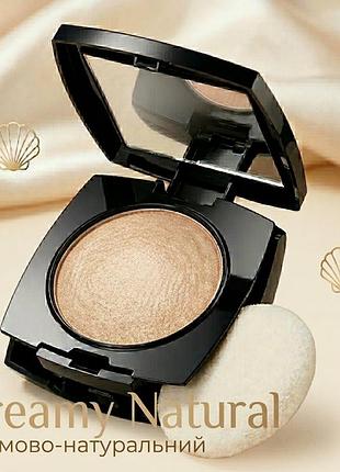 Avon компактна крем-пудра для обличчя creamy natural / кремово-натуральний, 9 г