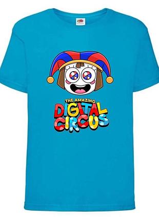 Футболка удивительный цифровой цирк (the amazing digital circus 09) голубая, 104-116-128-140-152-164 размер