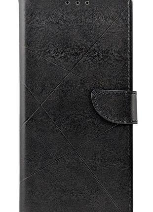 Чехол книжка business leather claps для xiaomi redmi note 14s на магните с подставкой черный