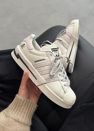 👟 кроссовки adidas superstar x neighborhood white black / наложка bs👟