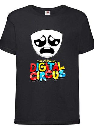 Футболка удивительный цифровой цирк (the amazing digital circus 04) черная, 104-116-128-140-152-164 размер