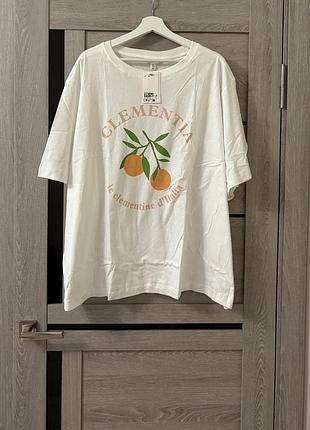 Котонова футболка h&m 2хл великого розміру