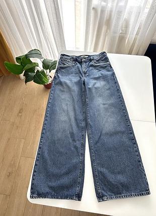 Сині широкі джинси палаццо levi’s модель 94 baggy wide leg jeans 30 розміру