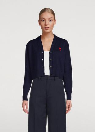 Оригінальний стильний кардиган ami paris ami de cœur wool