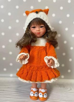Кукла celia в хэндмейд наряде лисички carmen gonzalez d`nenes, 34 см