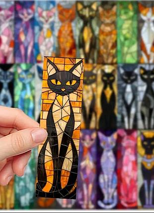 Закладка для книги кот витраж