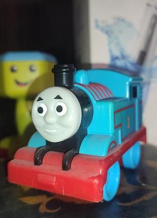 Пластиковий потяг 2011 guillane червоний синій mattel