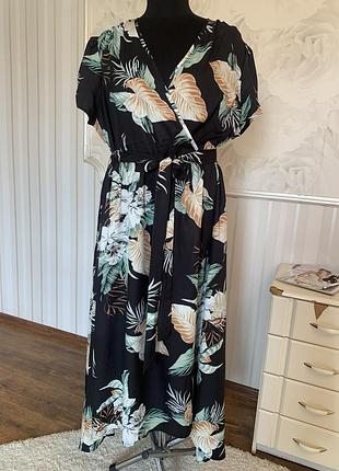 Красивое летнее платье большого размера, 3xl, наш 62-64.