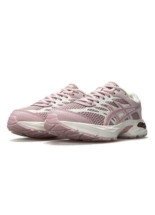 Жіночі кросівки asics gel-flux 4 рожеві з білим, для бігу, наскрізна сітка, на весну / літо