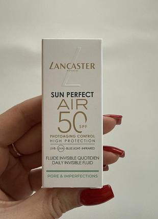 Сонцезахисний флюїд для обличчя lancaster sun perfect air 50 spf, 5 ml