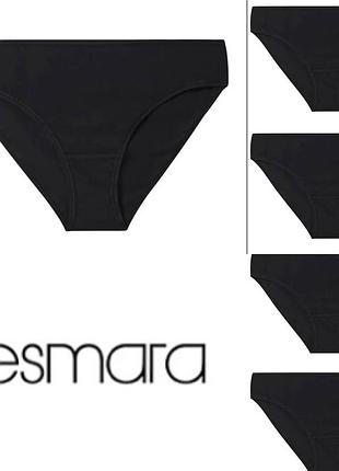 Трусики чорні базові сліпи бавовняні esmara