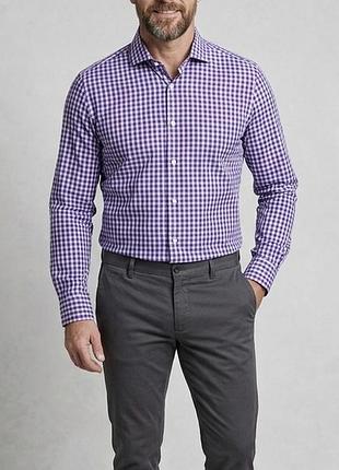 Чоловіча сорочка рубашка hugo boss slim fit | розмір l (41)