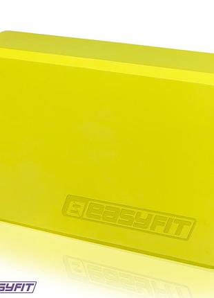 Блок для йоги easyfit eva жовтий