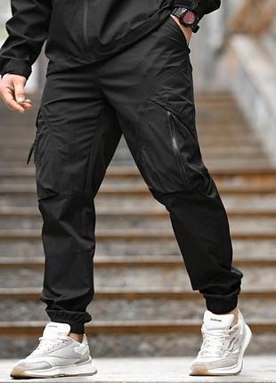 Легкие городские карго брюки xenox black вт4678(8 - 00)
