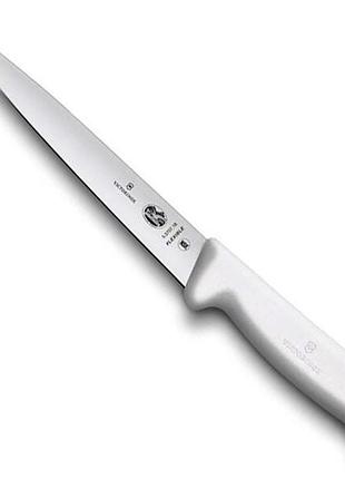 Ніж кухонний філейний victorinox fibrox 18 см, білий