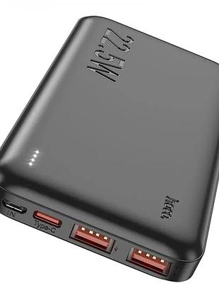 Павербанк 10000 mah hoco j101 astute pd 20w qc3.0 ультра тонкий швидка зарядка power bank повербанк