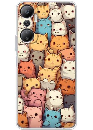 Чохол силіконовий з картинкою на infinix hot 20 4g (котики)