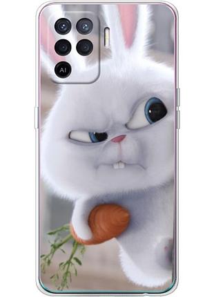 Чохол силіконовий з картинкою на oppo a94 (кролик сніжок)