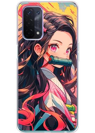 Чехол силиконовый с картинкой на oppo a74 5g (аниме, anime)