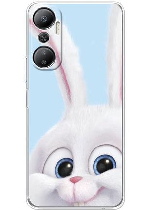 Чохол силіконовий з картинкою на infinix hot 20 4g (кролик сніжок)