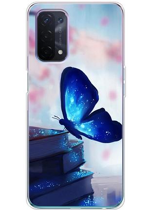 Чохол силіконовий з картинкою на oppo a74 5g (метелик)