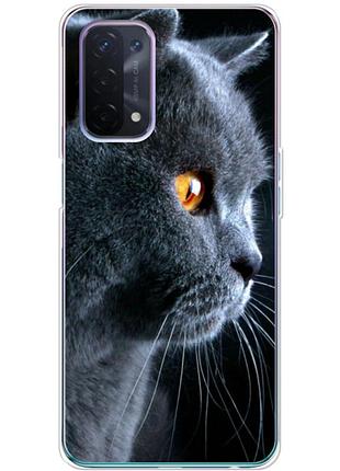 Чехол силиконовый с картинкой на oppo a74 5g (британский кот)