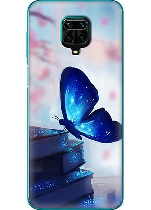Чохол силіконовий з картинкою на xiaomi redmi note 9s (метелик)
