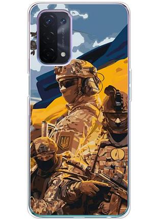 Чехол силиконовый с картинкой на oppo a54 5g (патриотический, воины всу)