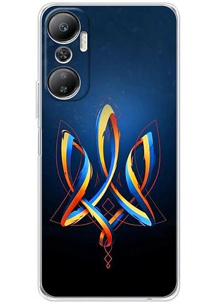 Чехол силиконовый с картинкой на infinix hot 20 4g (патриотический, герб украины)