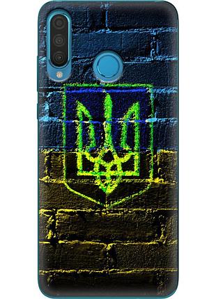 Чехол силиконовый с картинкой на huawei p30 lite (патриотический, герб украины)
