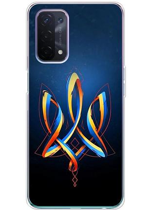 Чехол силиконовый с картинкой на oppo a54 5g (патриотический, герб украины)