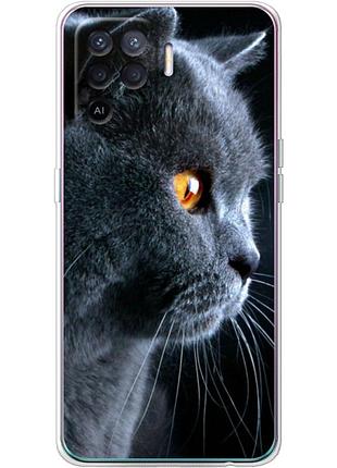 Чехол силиконовый с картинкой на oppo a94 (британский кот)