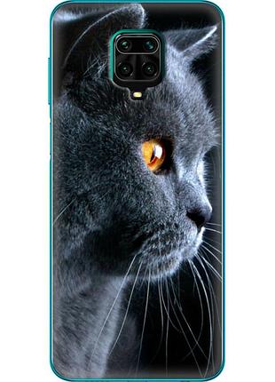 Чехол силиконовый с картинкой на xiaomi redmi note 9 pro max (британский кот)