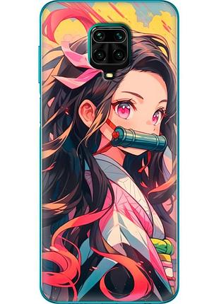Чехол силиконовый с картинкой на xiaomi redmi note 9 pro (аниме, anime)