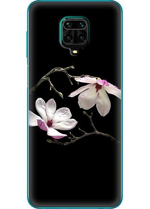 Чохол силіконовий з картинкою на xiaomi redmi note 9s (квітка, манголія)